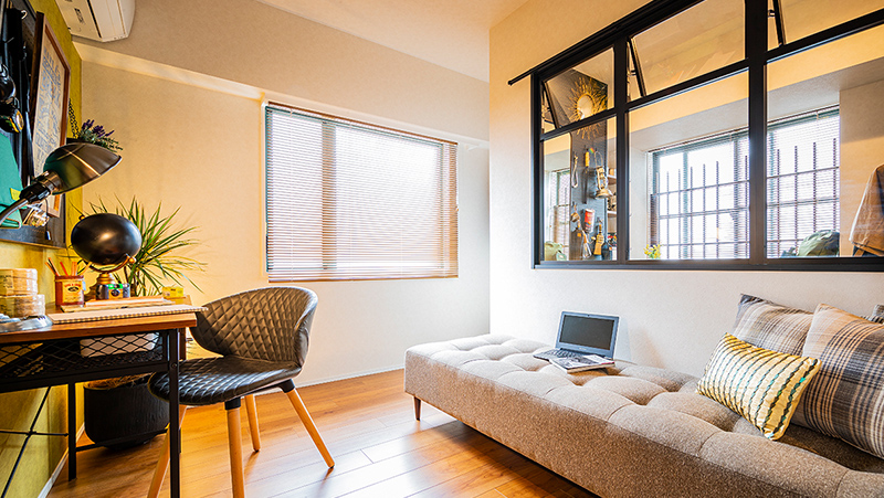 土間プラン、物置や趣味部屋として使える土間スペースのイメージ