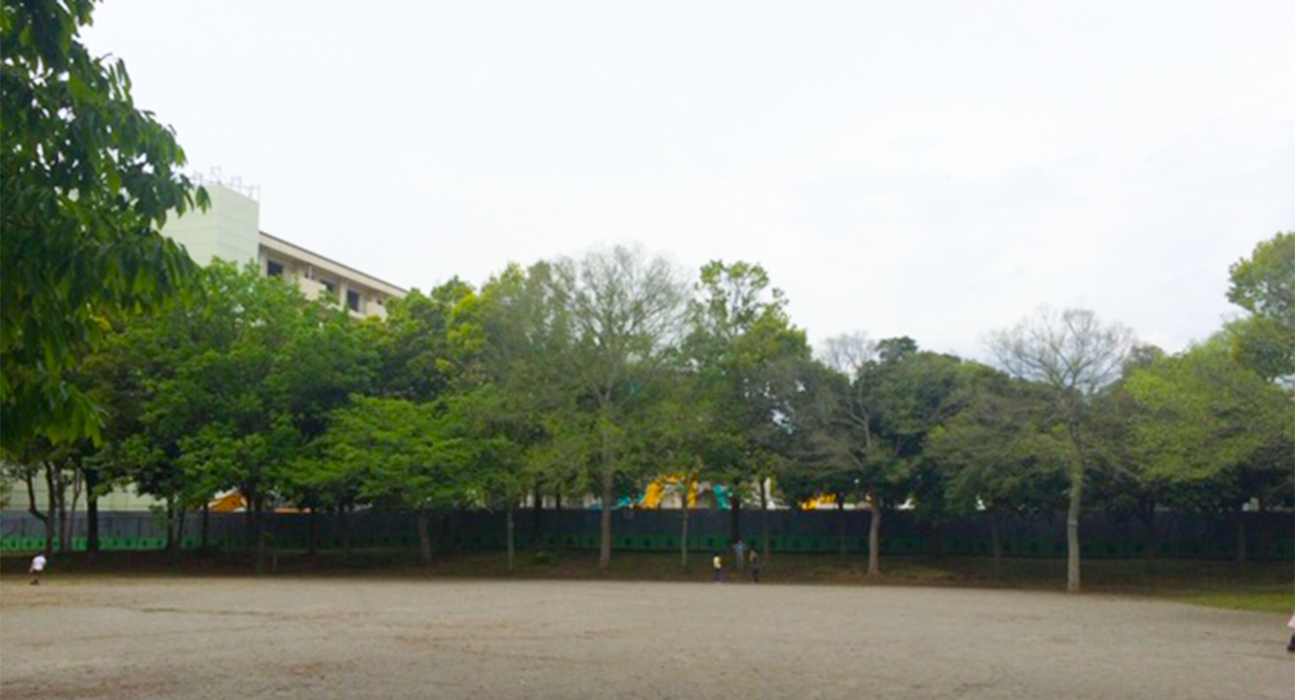 リニューアル前の竹園西広場公園(2018年撮影)