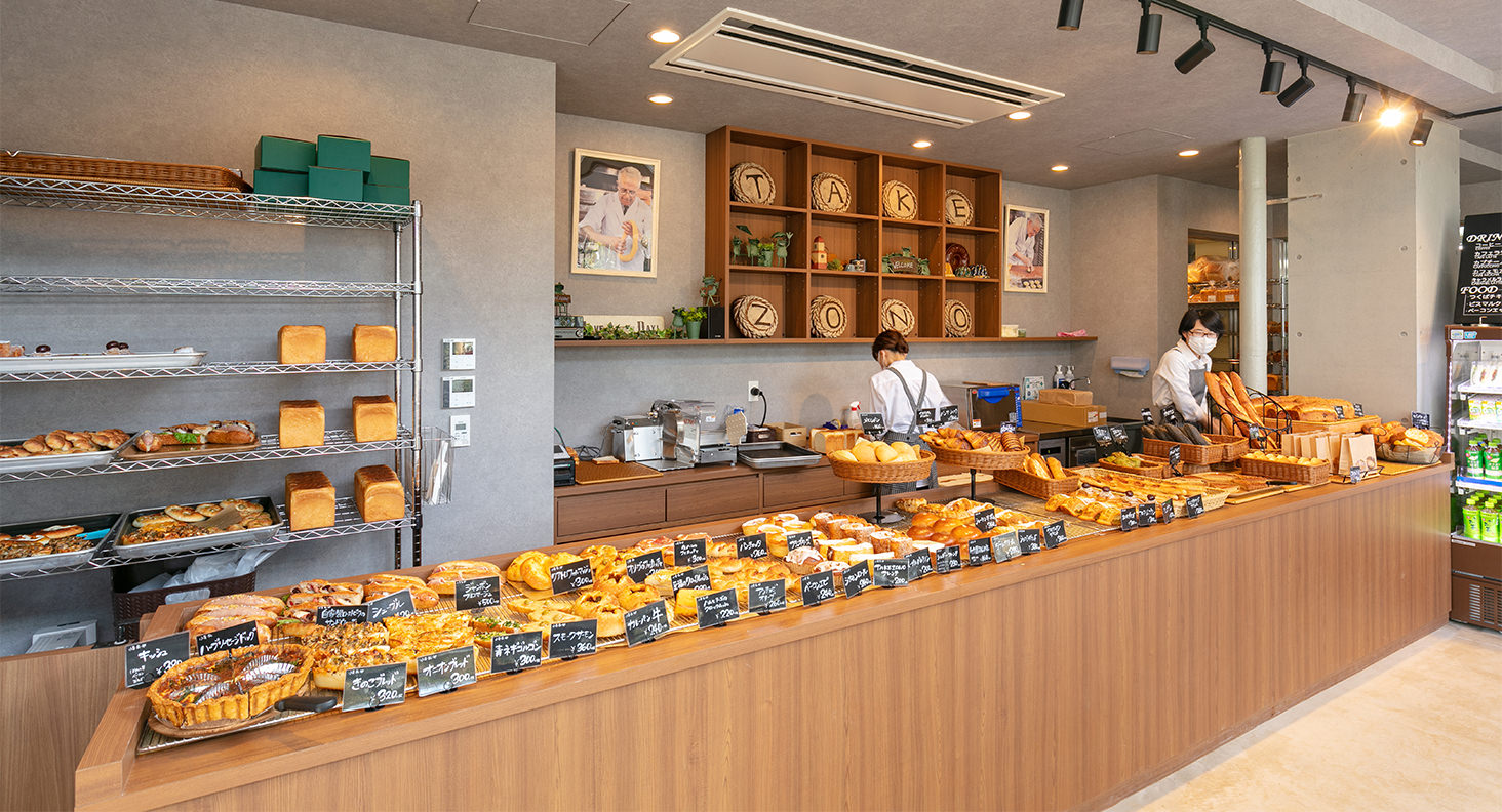 完成したCafé Boulangerie Takezono (2021年撮影)
