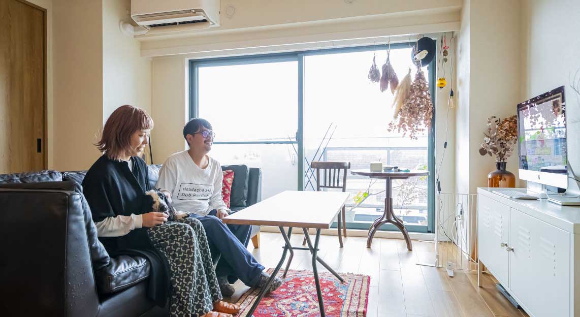 広いリビングで過ごすことが毎日のしあわせな時間。